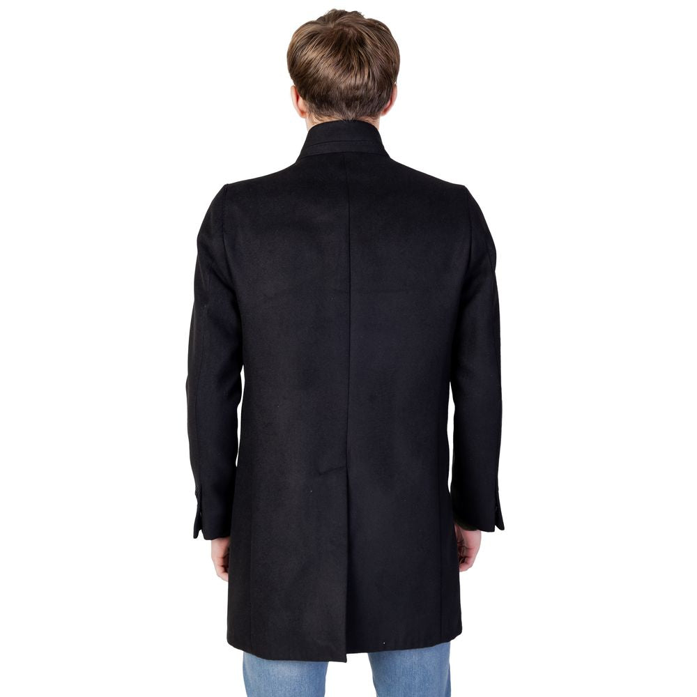Black Polyester Coat