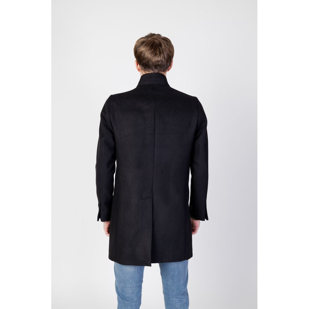 Black Polyester Coat
