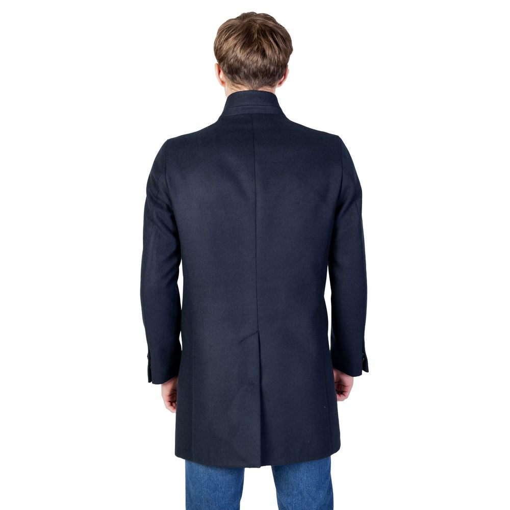 Blue Polyester Coat