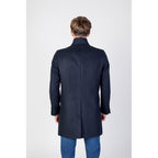 Blue Polyester Coat