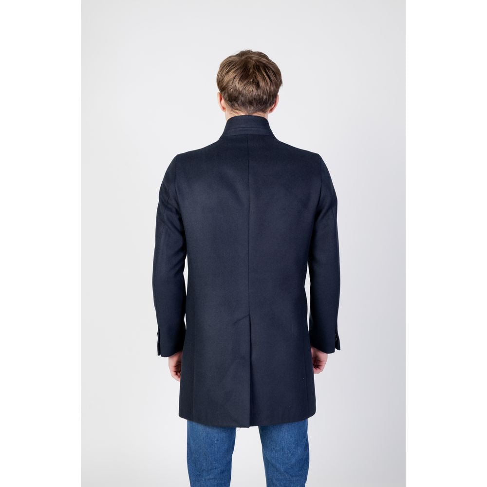 Blue Polyester Coat