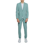 Green Polyester Two-Piece Suit