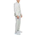 Beige Polyester Two-Piece Suit