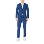 Blue Cotton Two-Piece Suit