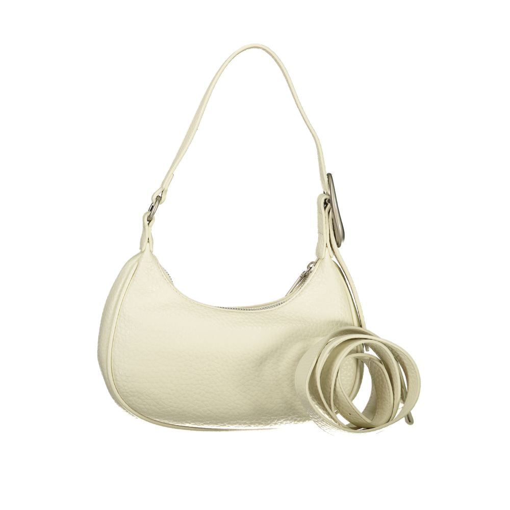 White Polyurethane Women Shoulder Bag