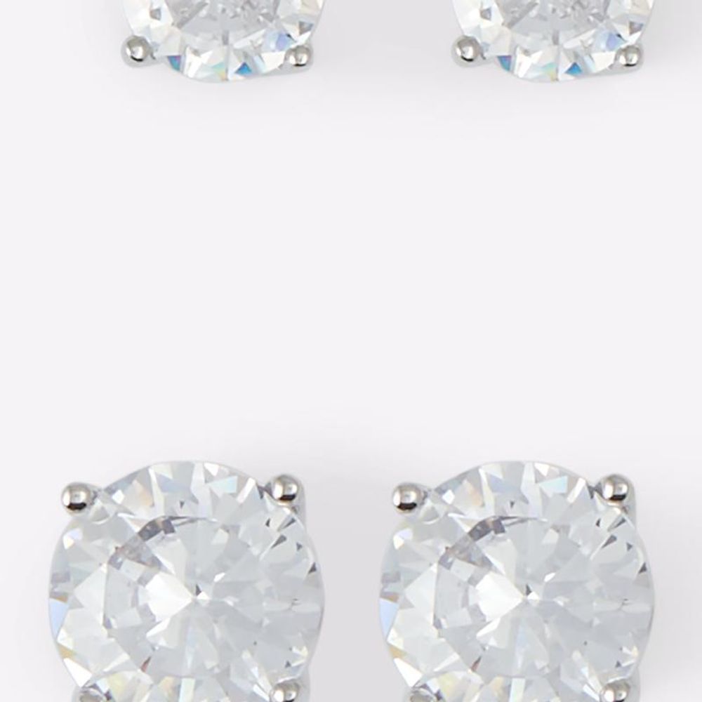 Silver Elastane Earrings