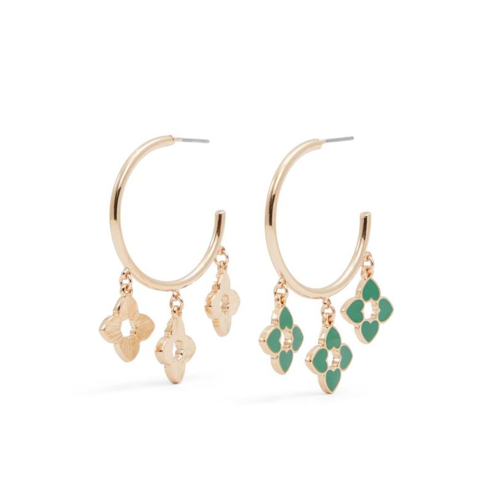 Green Elastane Earrings