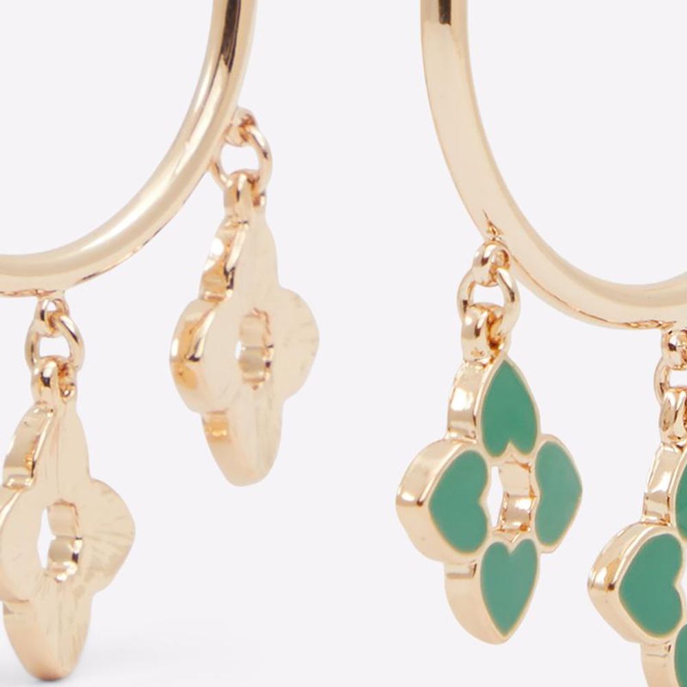 Green Elastane Earrings