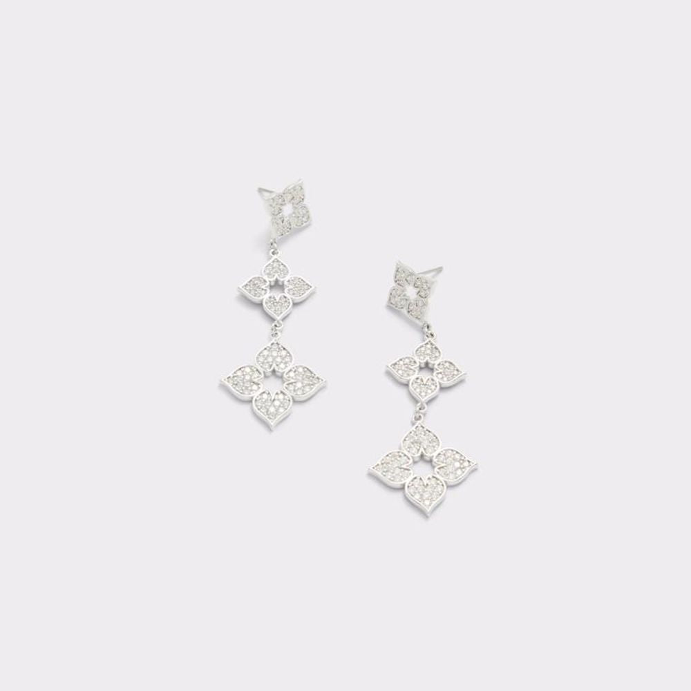Silver Elastane Earrings
