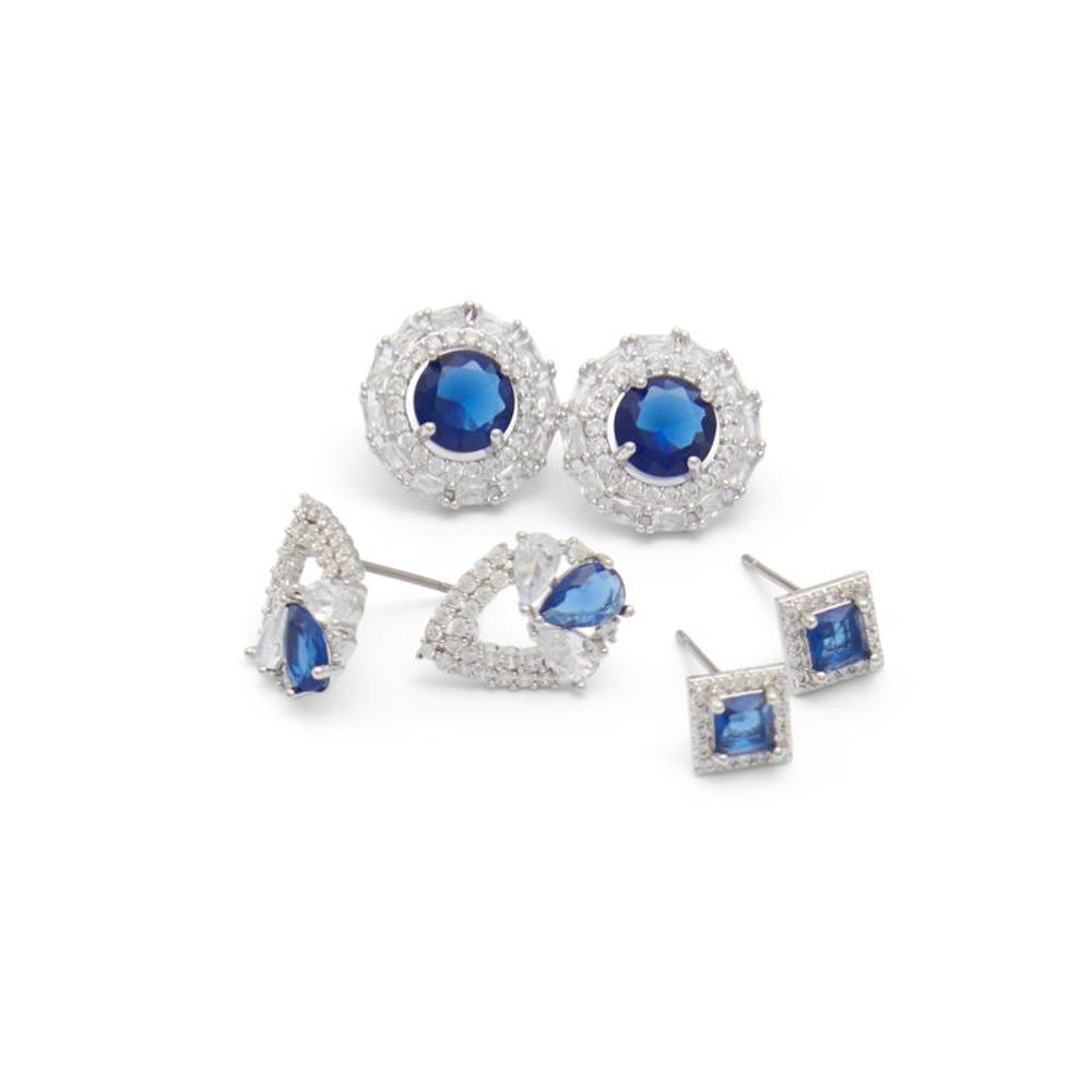 Blue Elastane Earrings