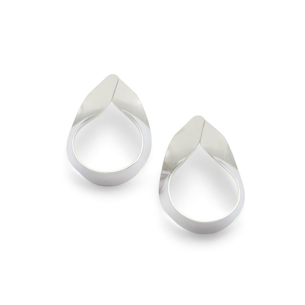 Silver Elastane Earrings