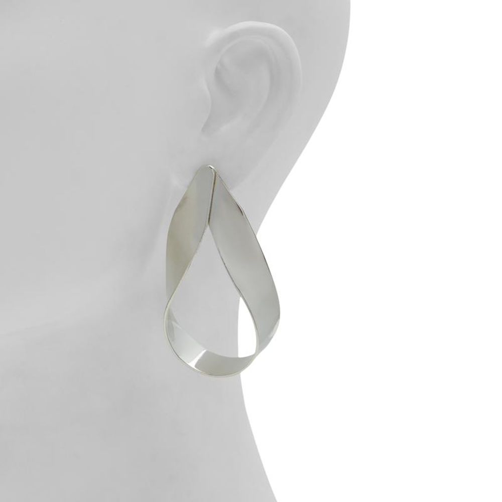 Silver Elastane Earrings
