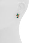 Green Elastane Earrings