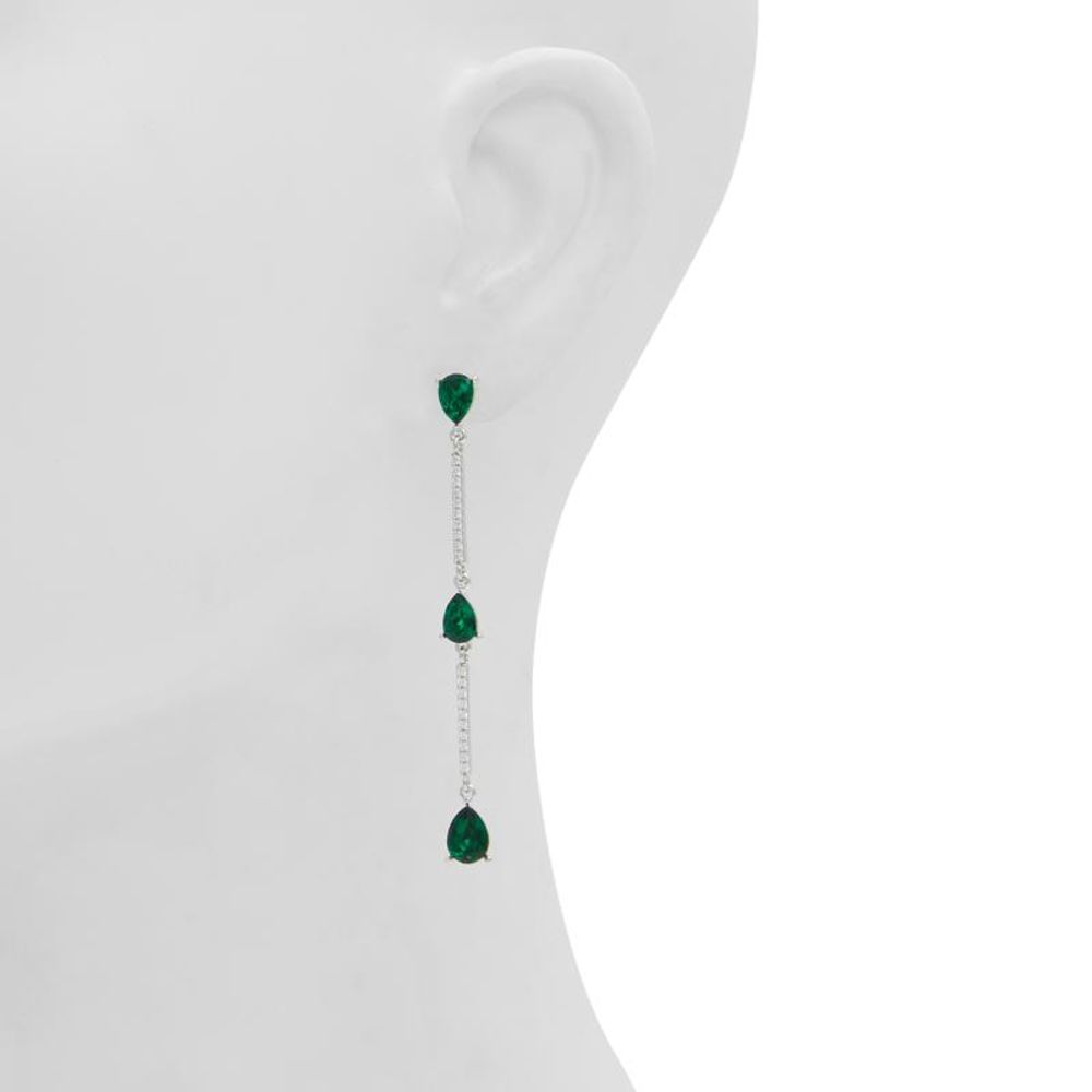 Green Elastane Earrings
