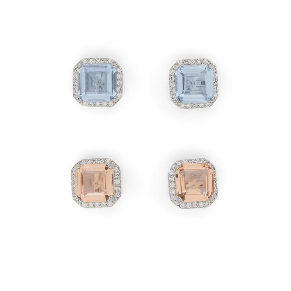 Blue Elastane Earrings