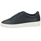 Blue Cowhide Low Top Sneakers