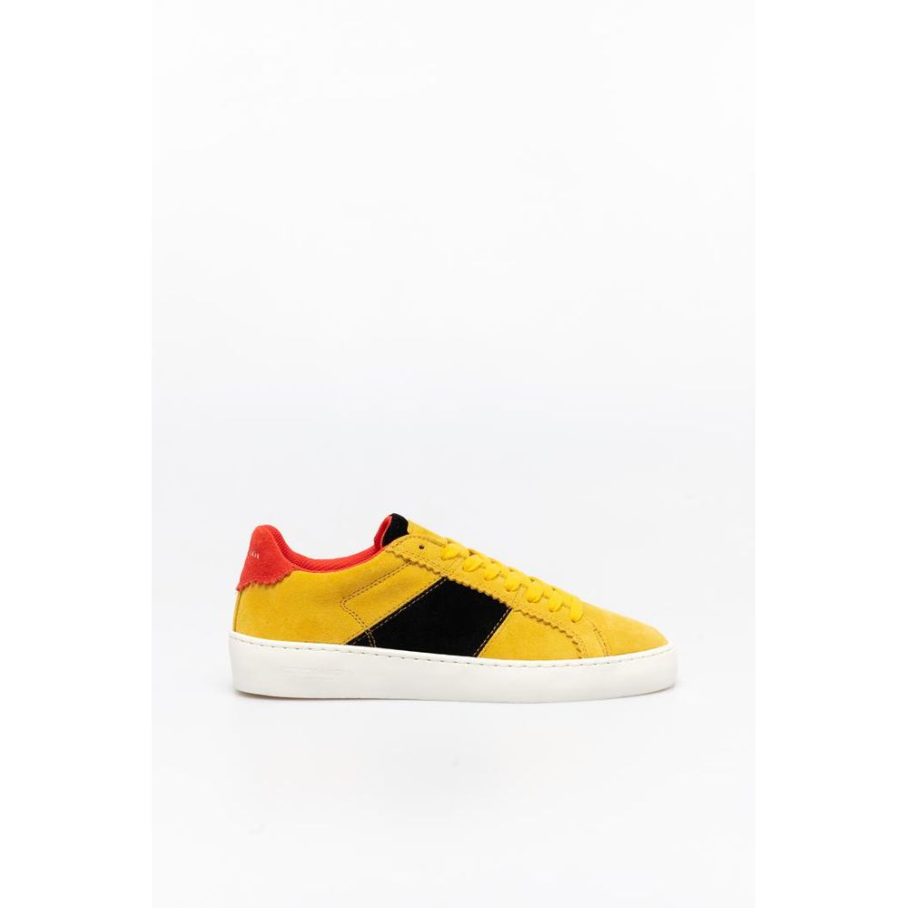 Bicolor Leather Low Top Sneakers