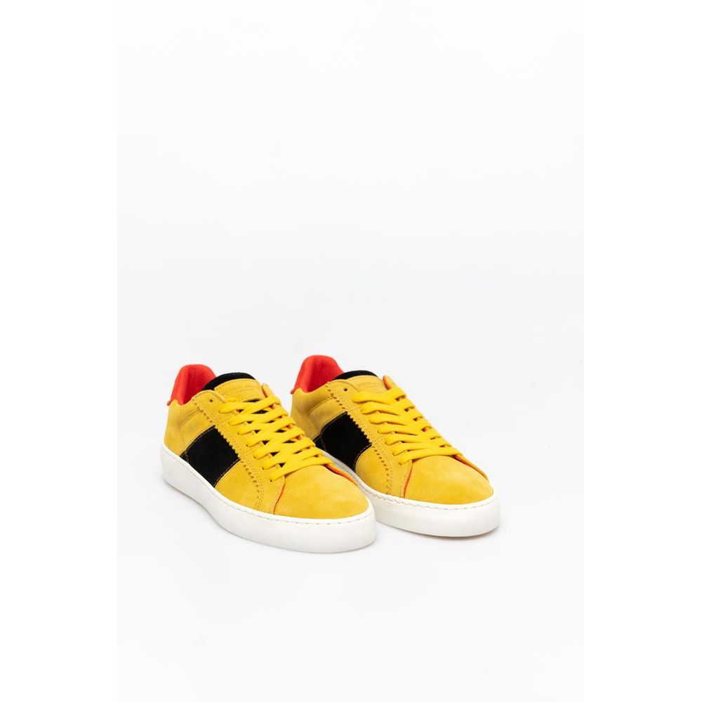 Bicolor Leather Low Top Sneakers