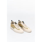 Beige Leather Low Top Sneakers