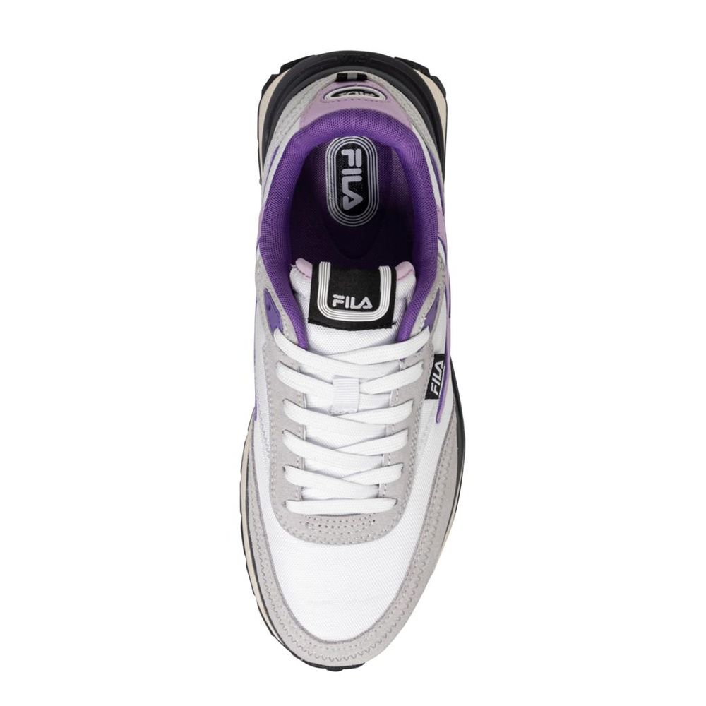 White Textile Athletic Sneakers