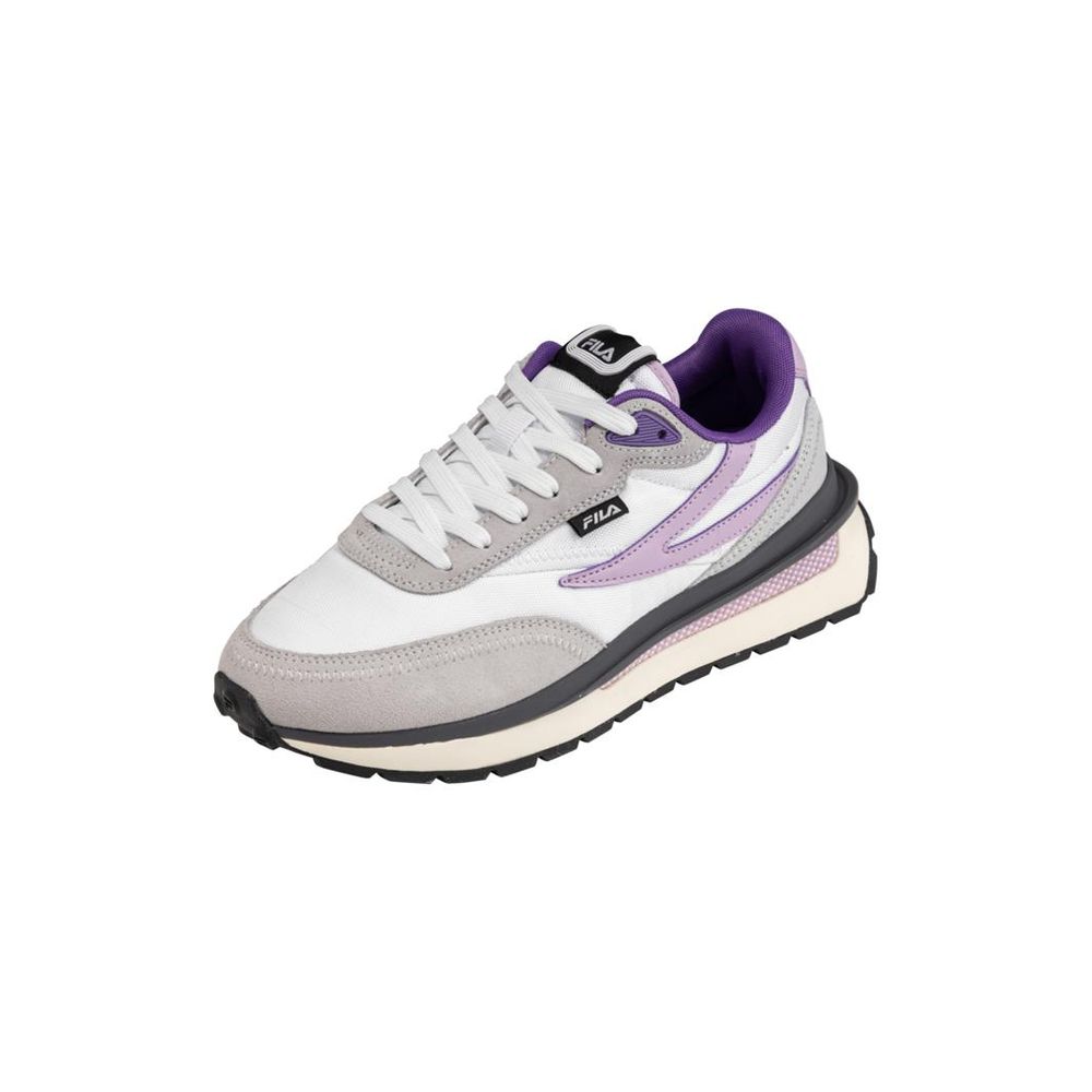 White Textile Athletic Sneakers