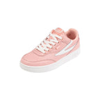 Pink Leather Low Top Sneakers