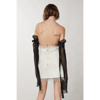 Silver Nylon Cocktail Dress