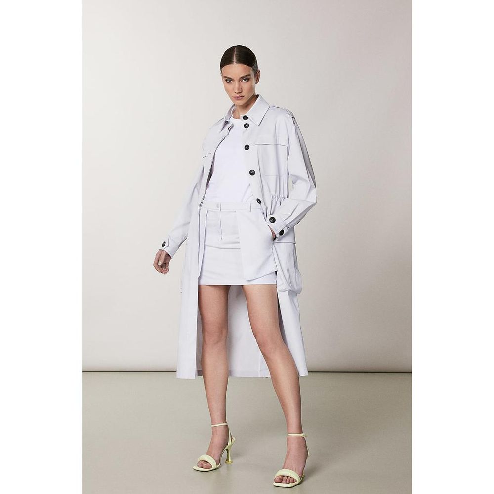 Purple Cotton Mini Skirt