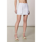 Purple Cotton Mini Skirt