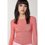 Pink Viscose Jeans Denim