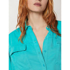 Turquoise Lyocell Blouse