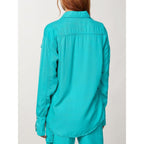 Turquoise Lyocell Blouse