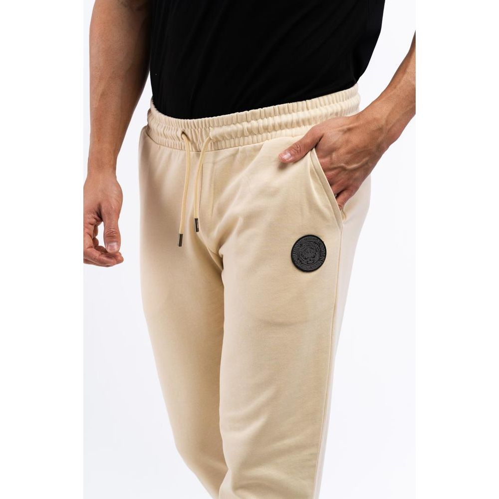 Beige Cotton Joggers (Workout Pants)