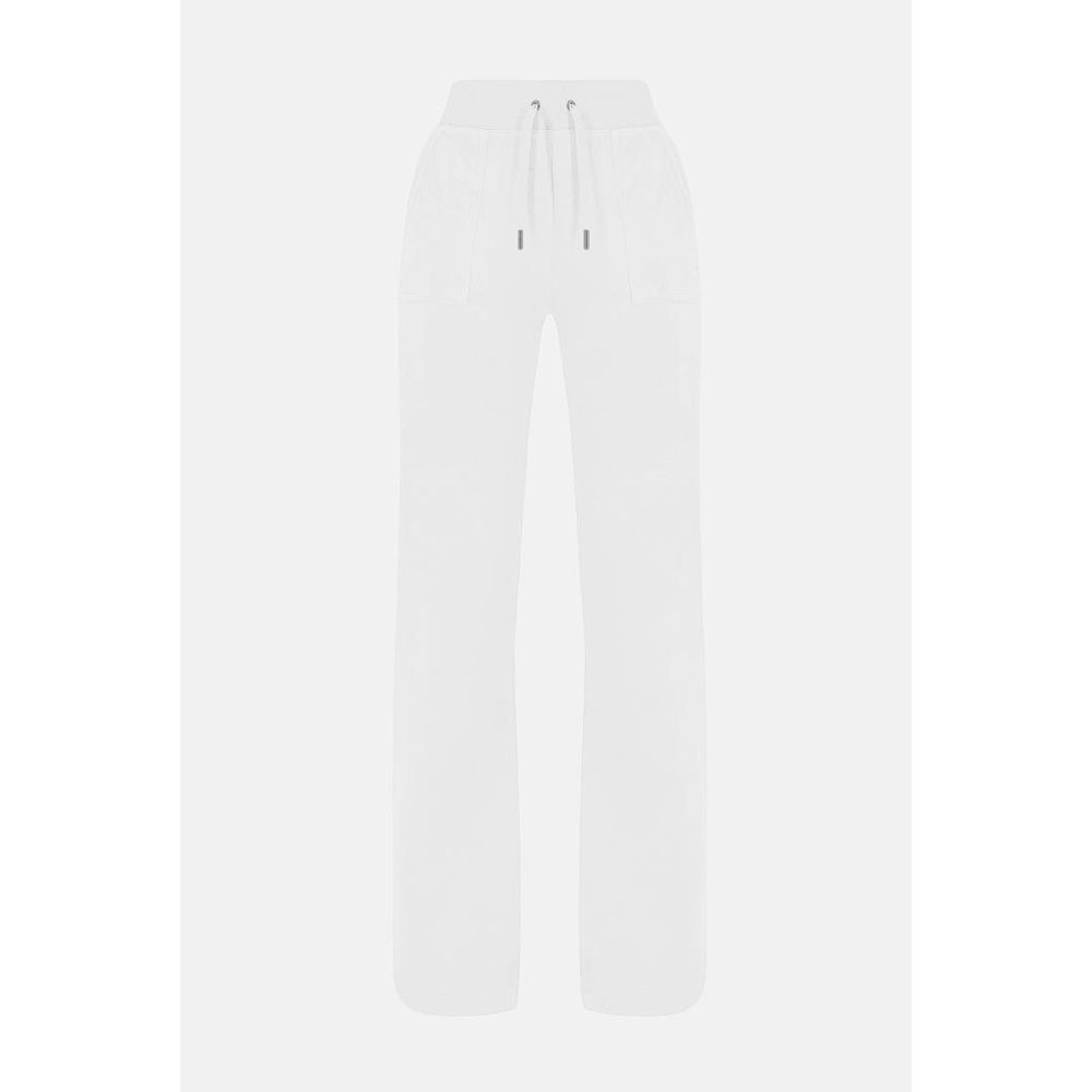 White Polyester Casual Pants