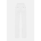 White Polyester Casual Pants