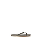 Bicolor Crystals Flat Sandals