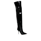 Black Leather Over The Knee