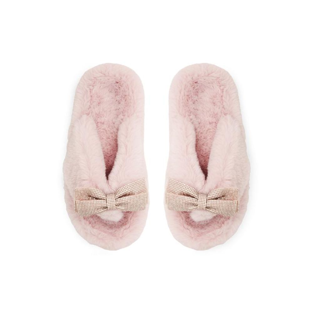 Pink Polyester Slippers