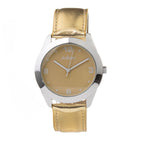 Gold Leather Dress Watch