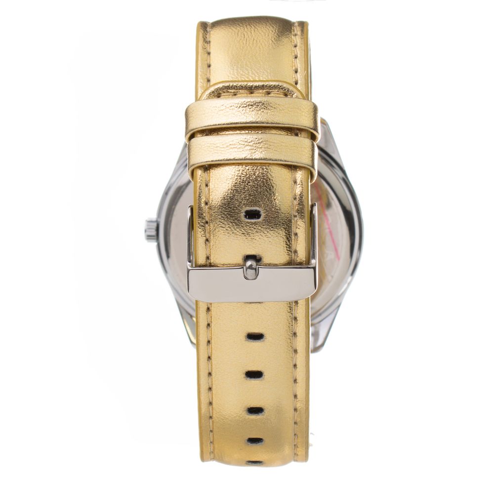 Gold Leather Dress Watch