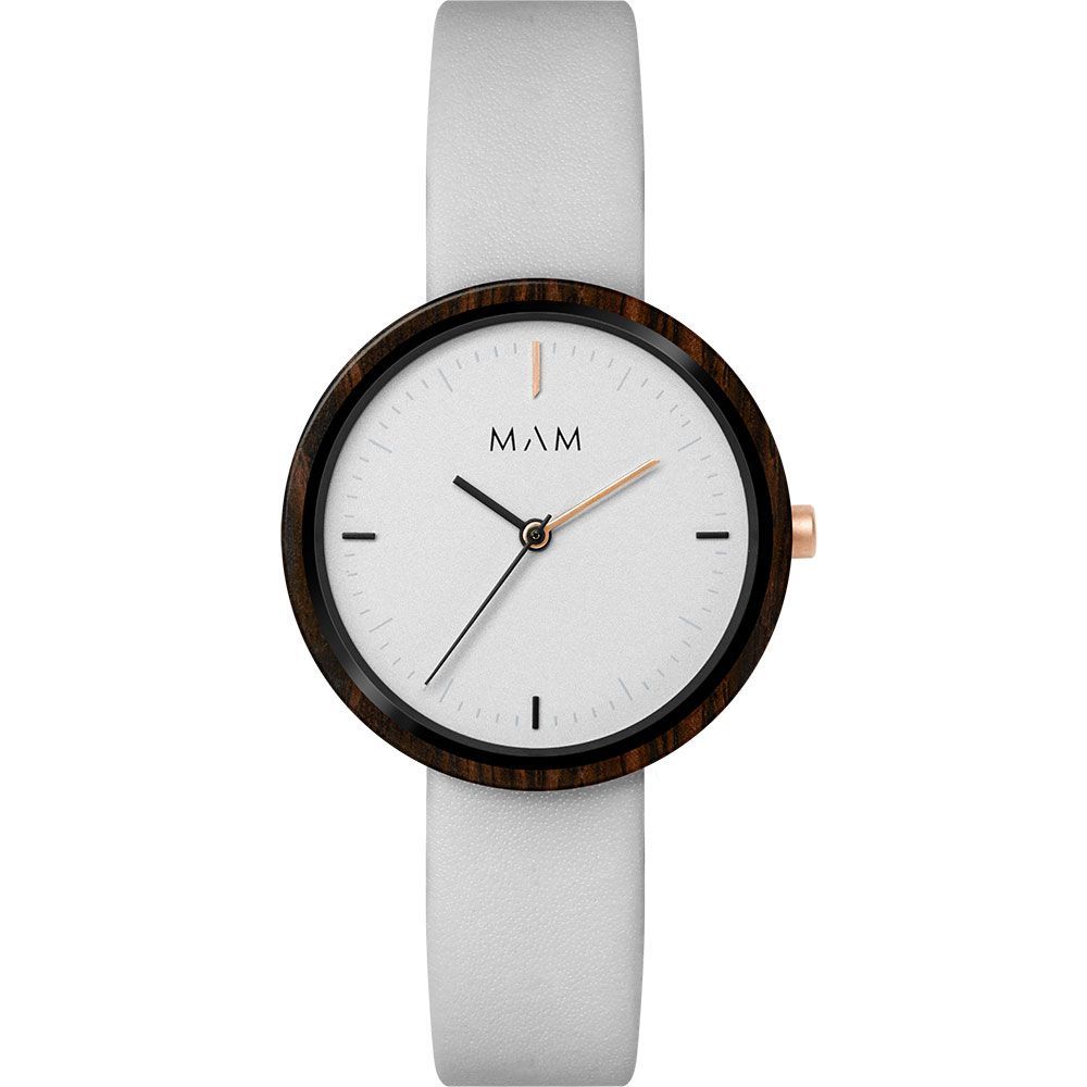 White Leather Dress Watch
