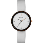 White Leather Dress Watch