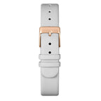 White Leather Dress Watch