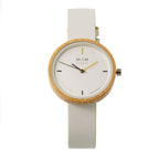 White Leather Dress Watch