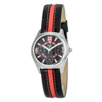 Black Leather Sport Watch