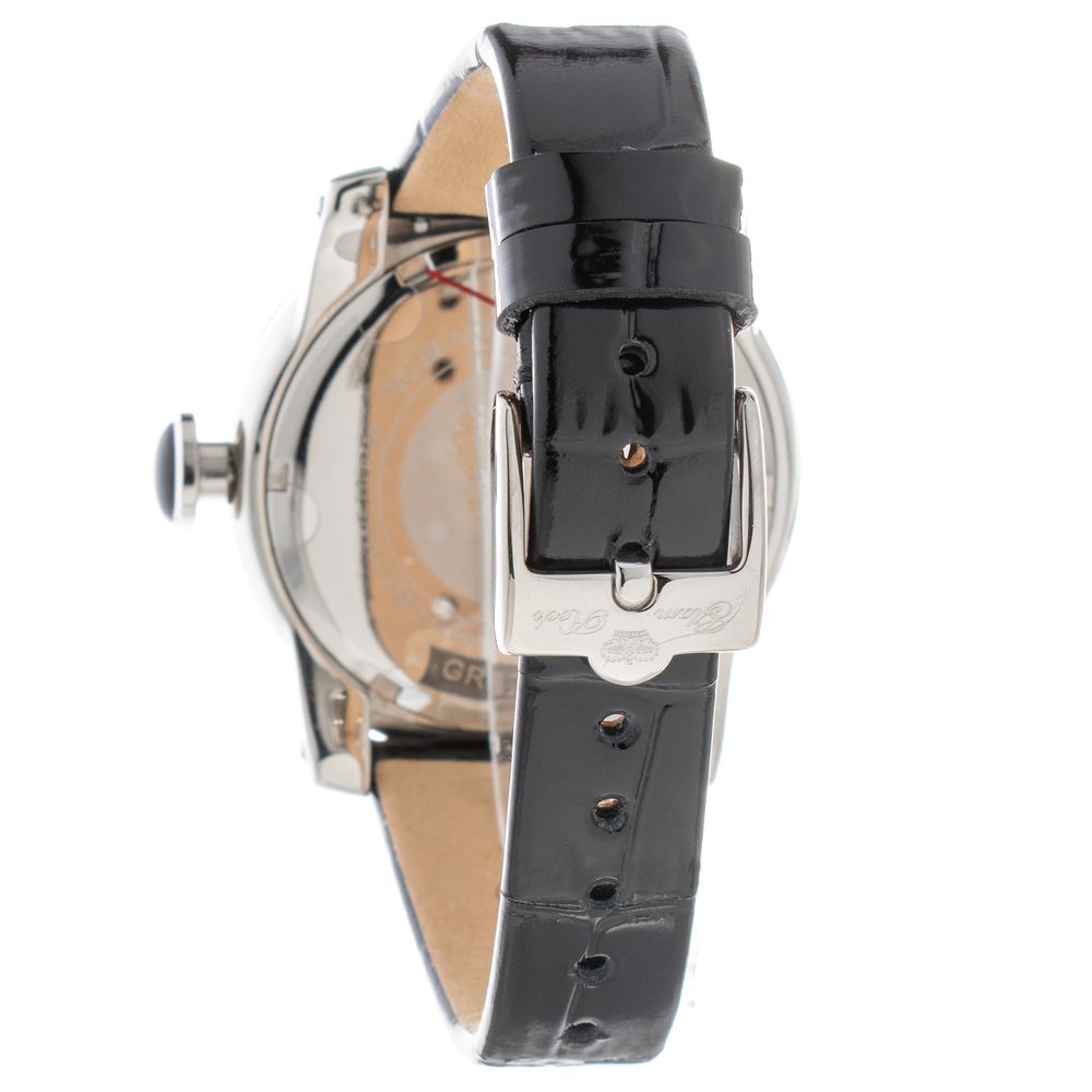 Black Leather Dress Watch