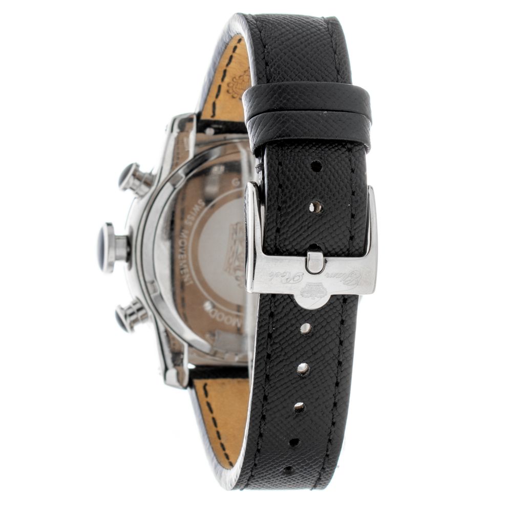 Black Leather Dress Watch