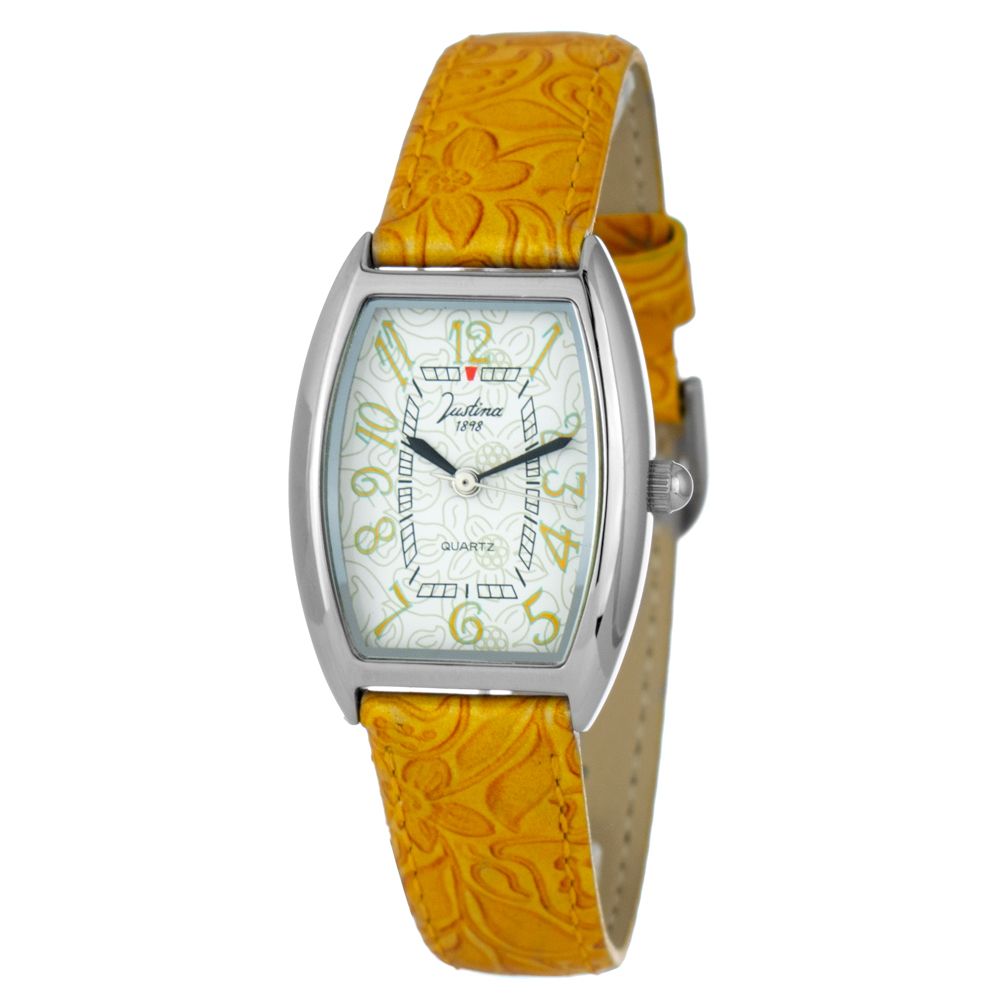 Orange Leather Dress Watch