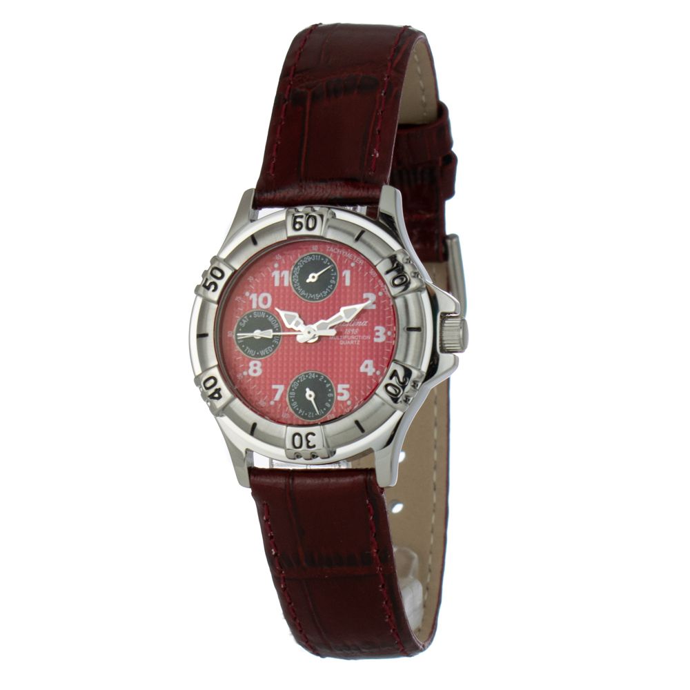 Multicolor Leather Dress Watch