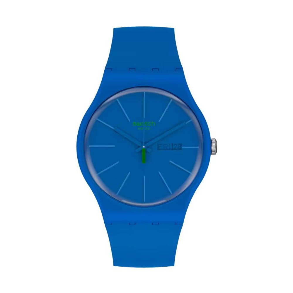 Blue Plastic Dress Watch